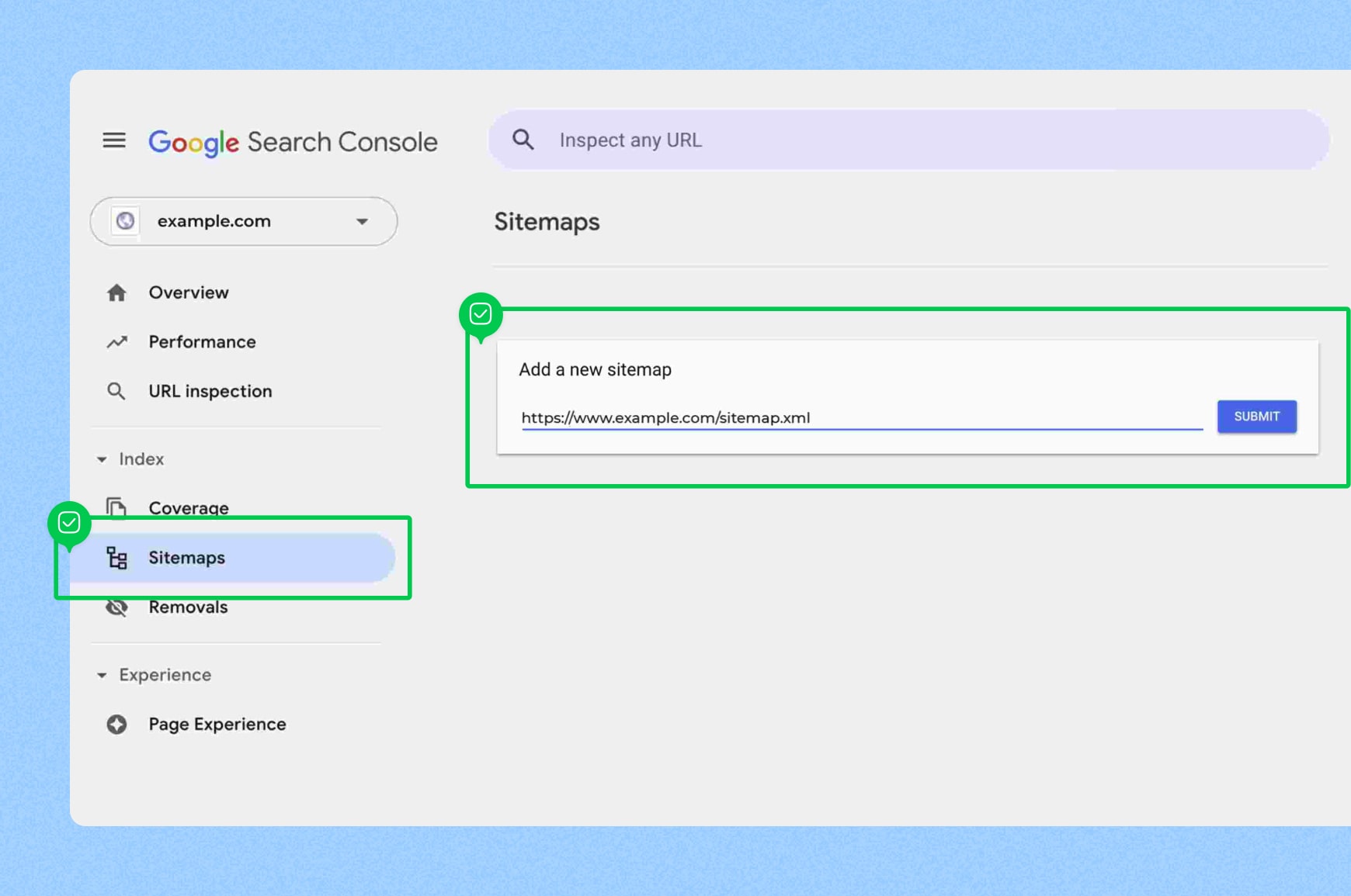Submitting an XML sitemap via Google Search Console