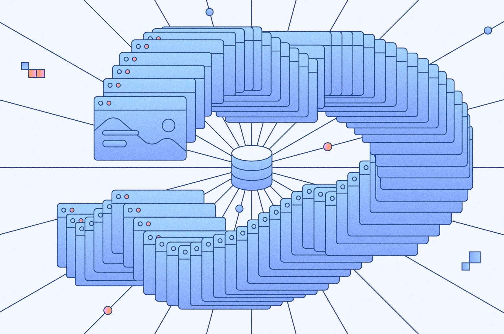 An array of many, many webpages that would require a sitemap index file