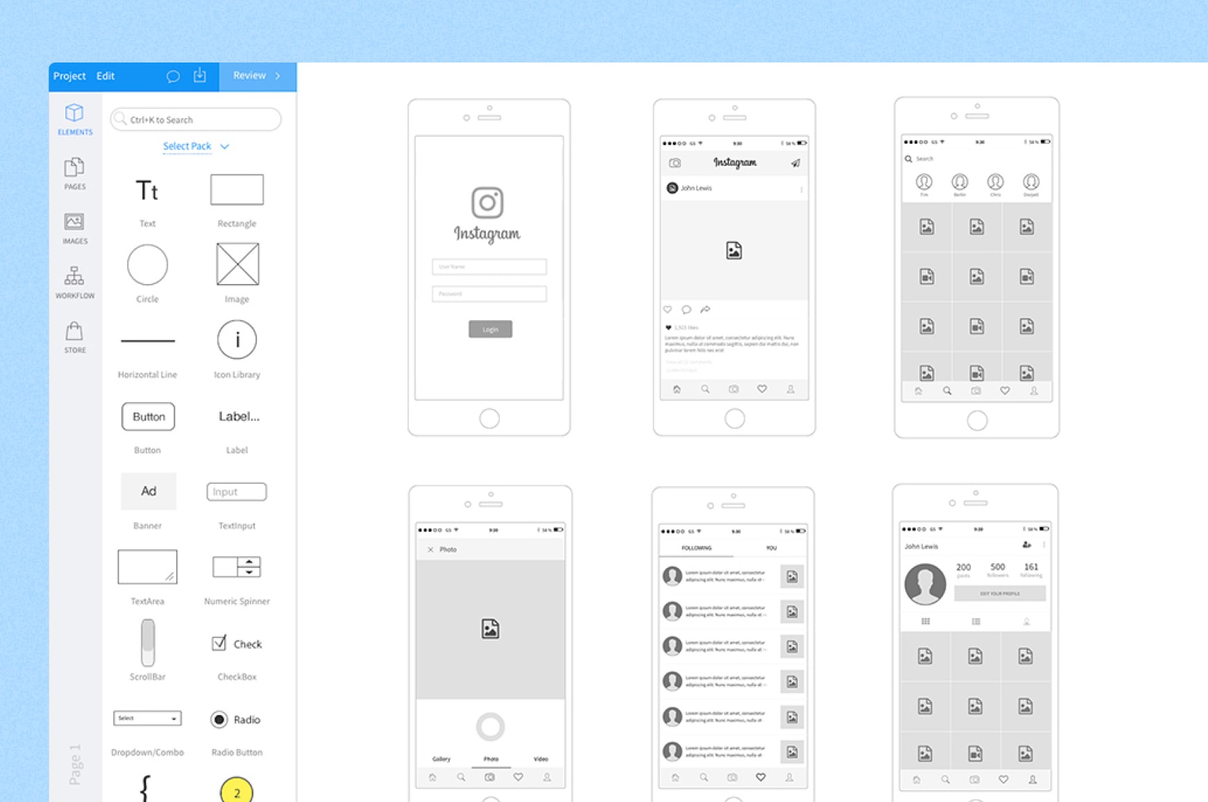 Mockflow app user flow tool example