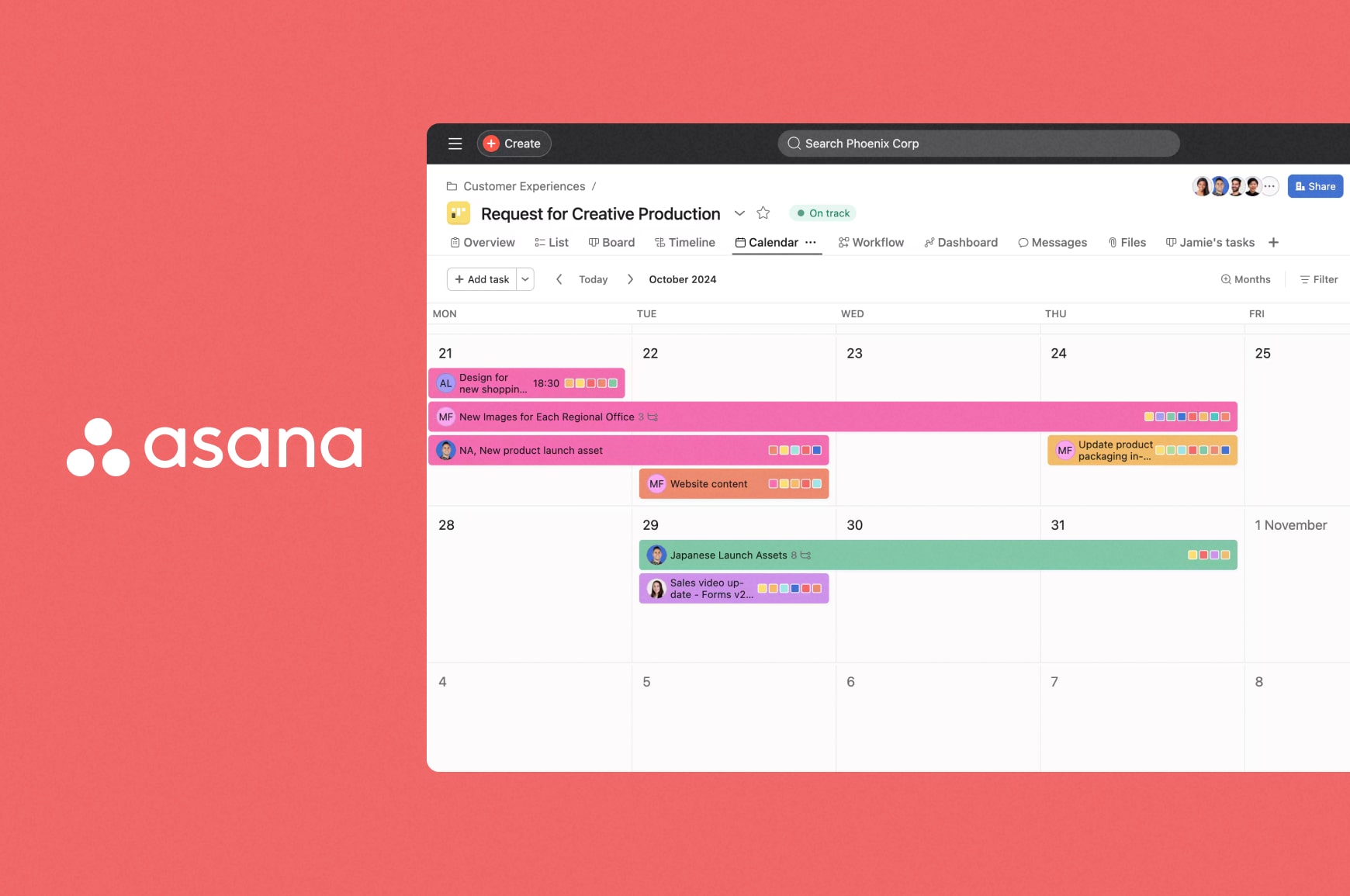 Asana user interface