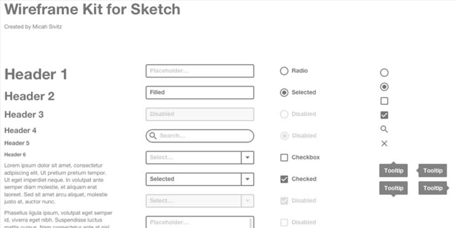 Basic Wireframe Kit