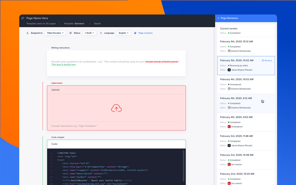 Content Planner Revisions