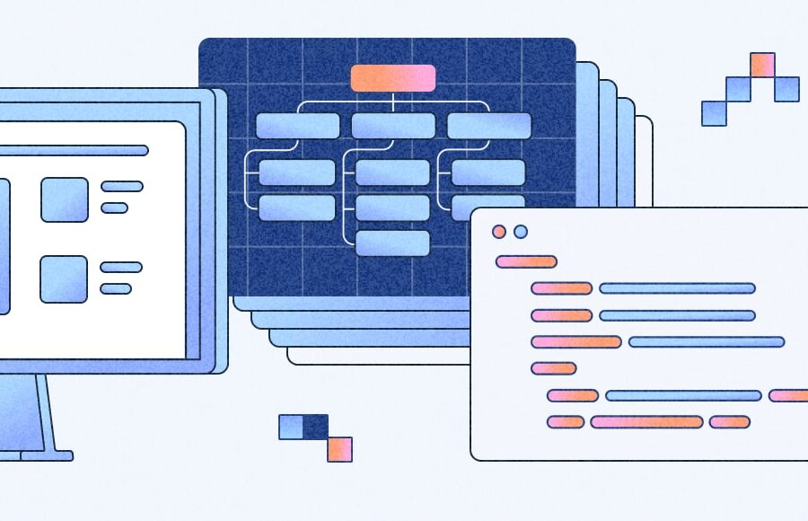 Computer screen, sitemaps and metrics