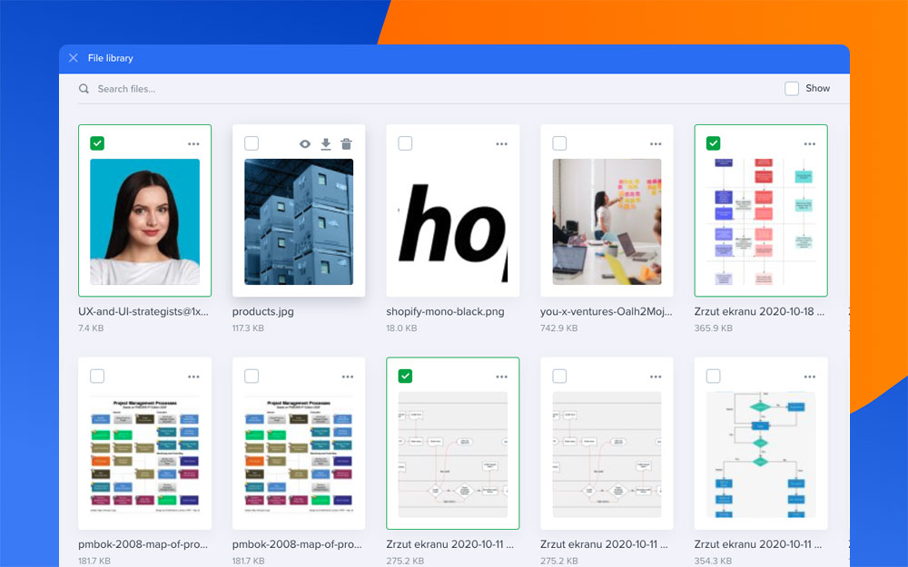 Design Mockups file library