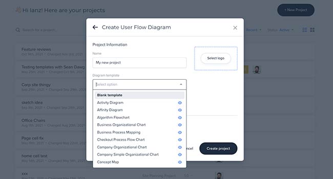 Diagram template function