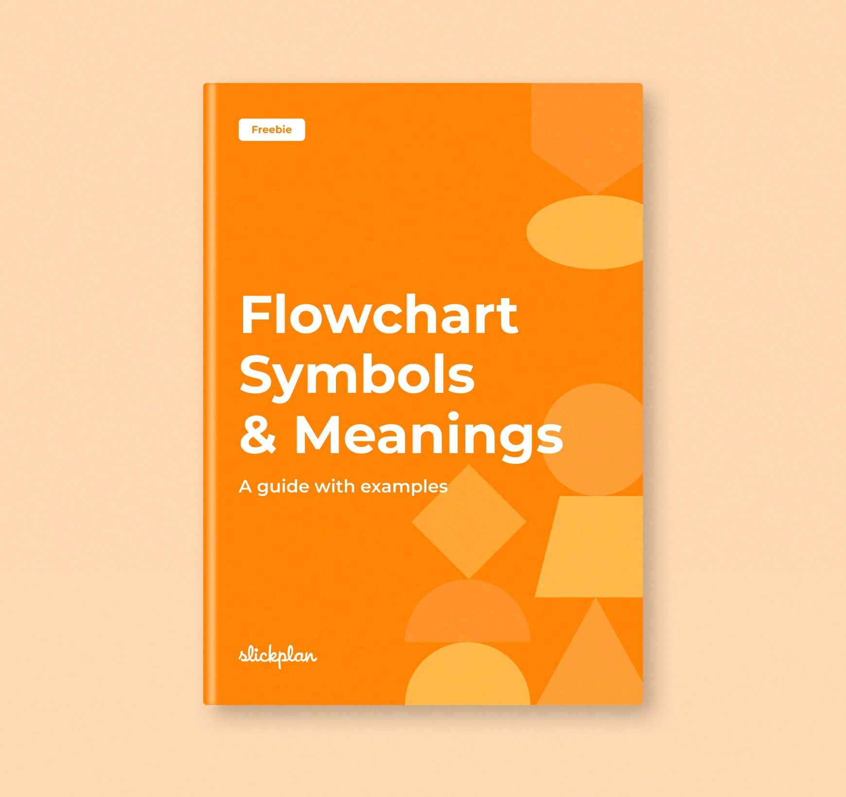 The cover of Slickplan’s downloadable flowchart and process map symbols and meanings guide