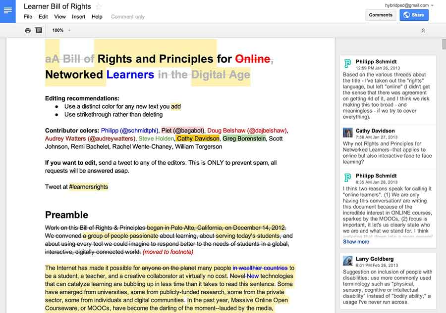 Google Docs Collaboration
