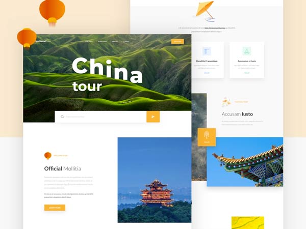 One page website example