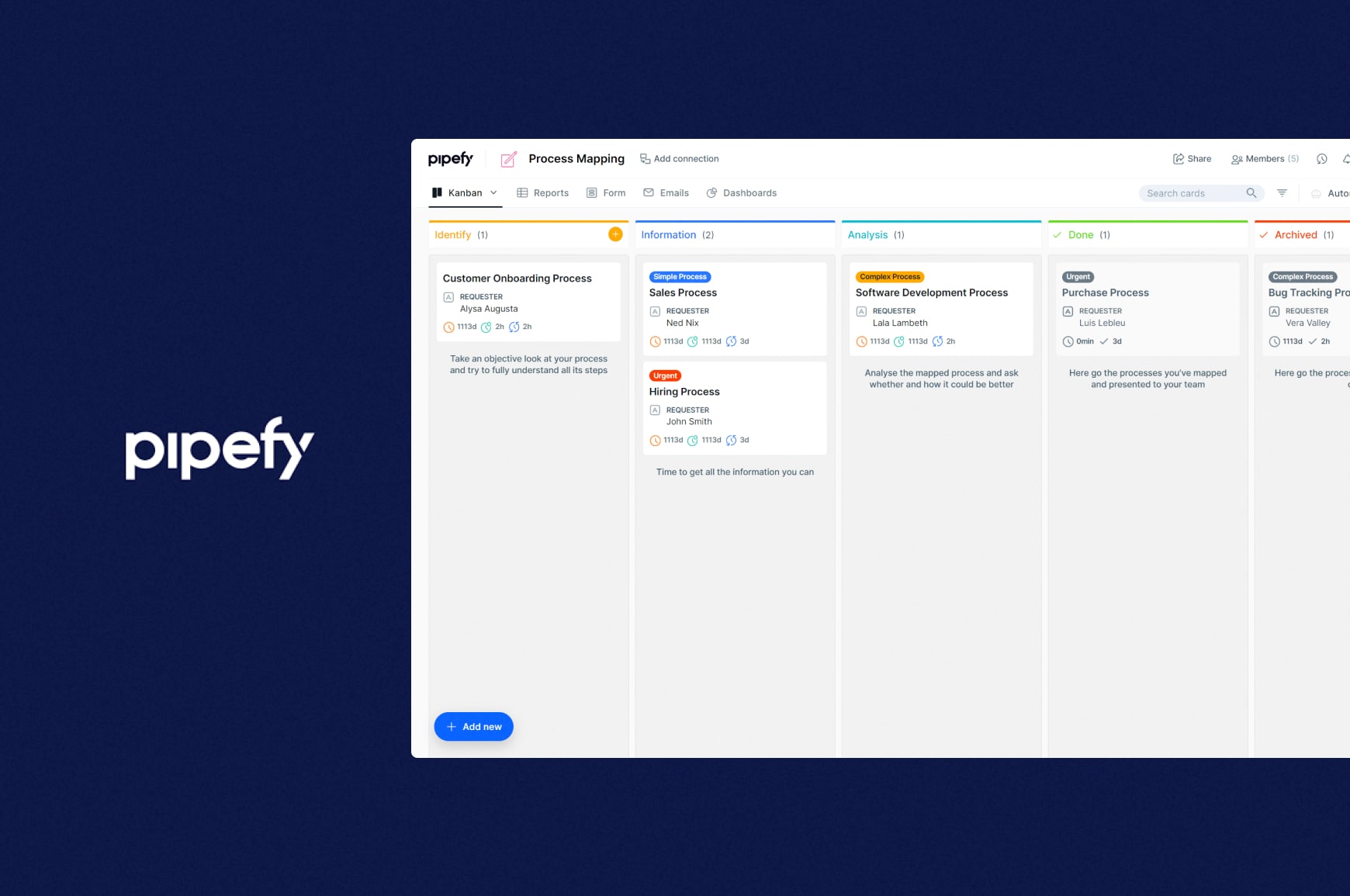 Pipefy process map tools