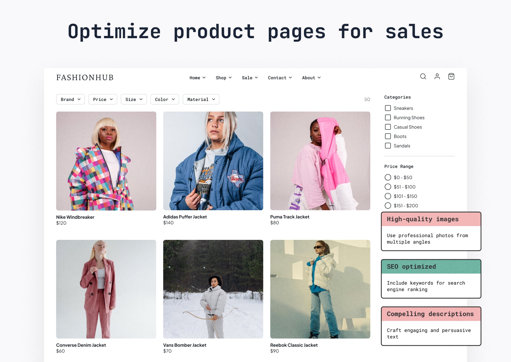 A breakdown of high-converting product listings, emphasizing SEO optimization, compelling descriptions and high-quality images.