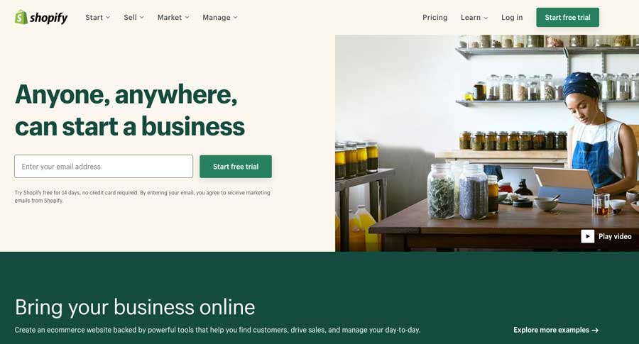 shopify-homepage