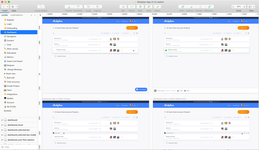 Slickplan Sketch UI