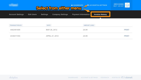 slickplan invoice history wp