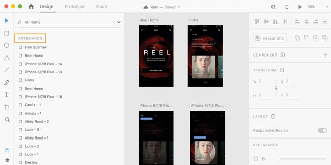 Adobe XD Example