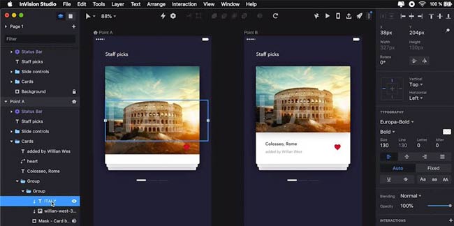 InVision Studio Example