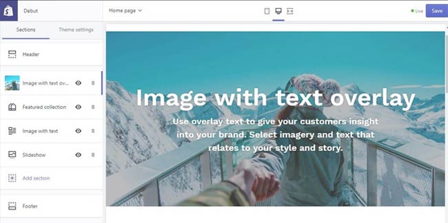Shopify Interface