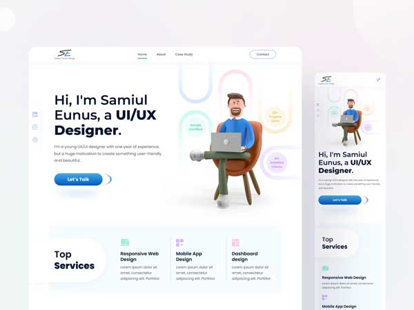 UX portfolio website example