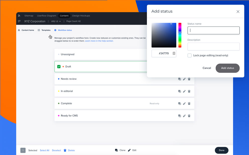 Content Planner workflow status