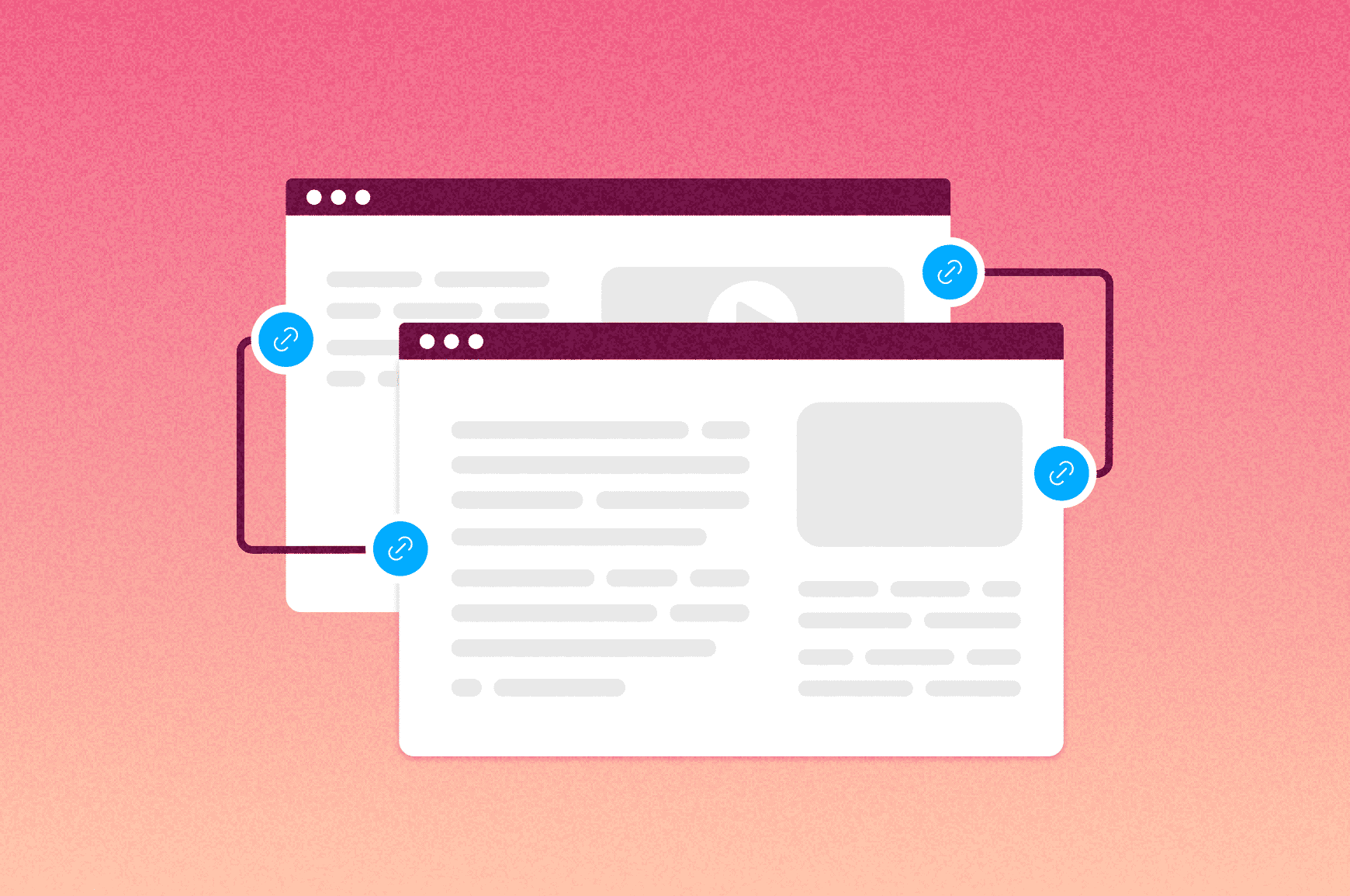 Two web pages linked together