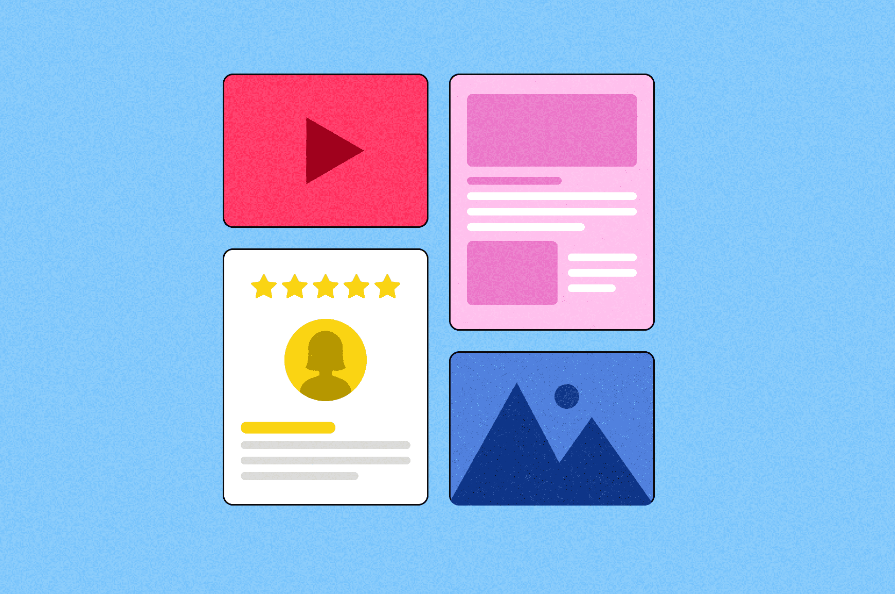 Diverse types of content for an SEO content plan