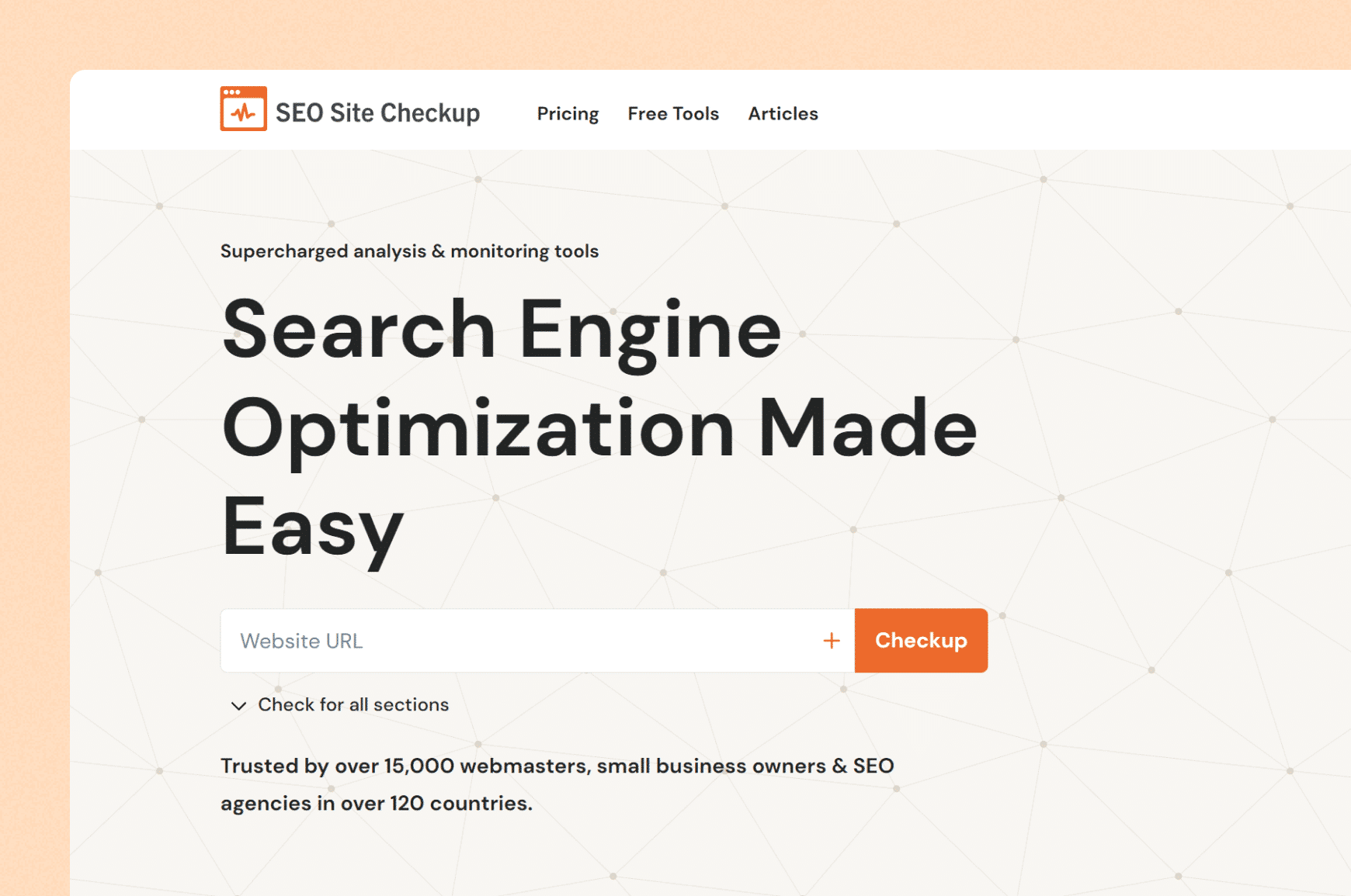 SEO Site Checkup user interface