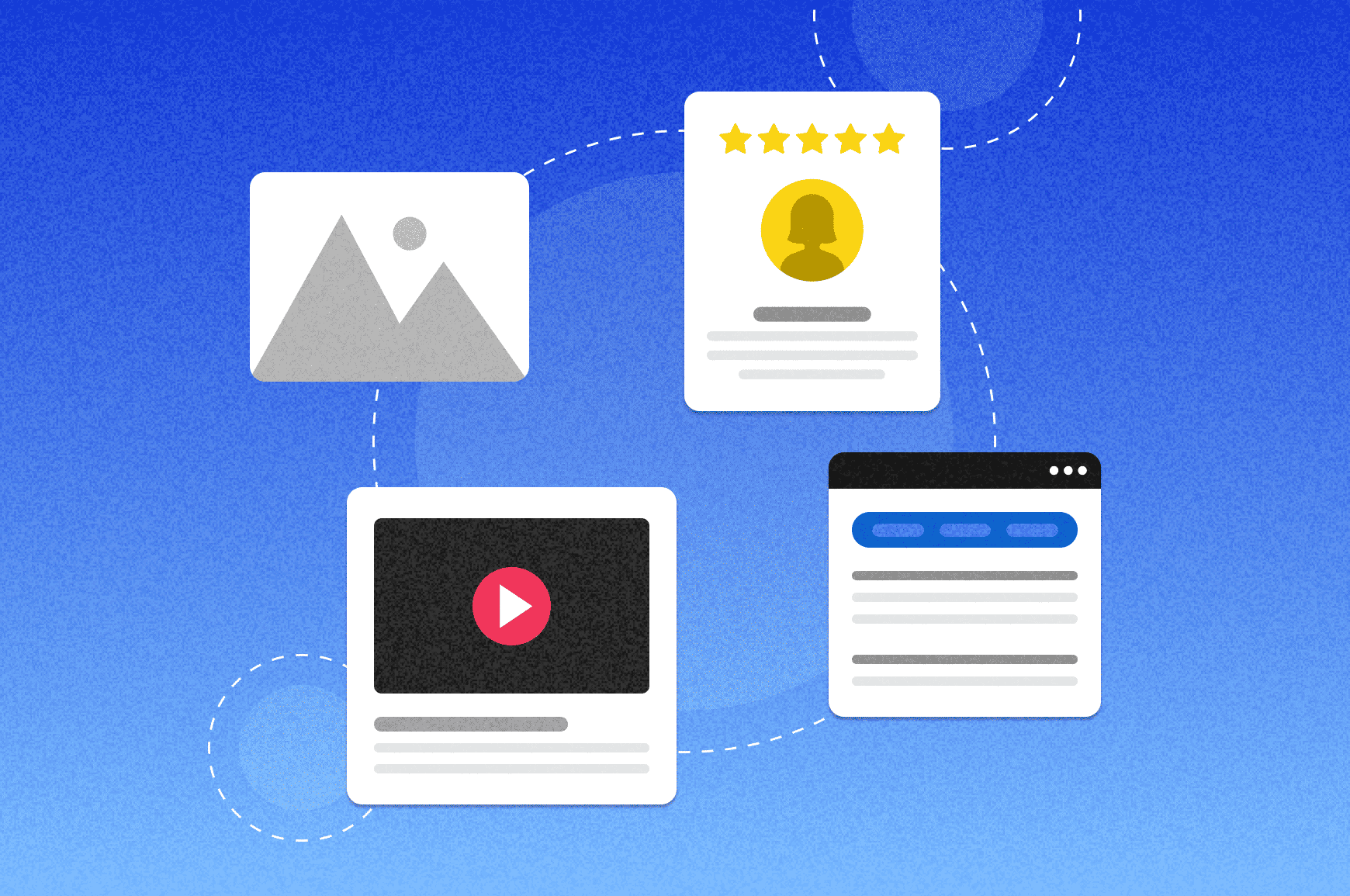 Various types of content