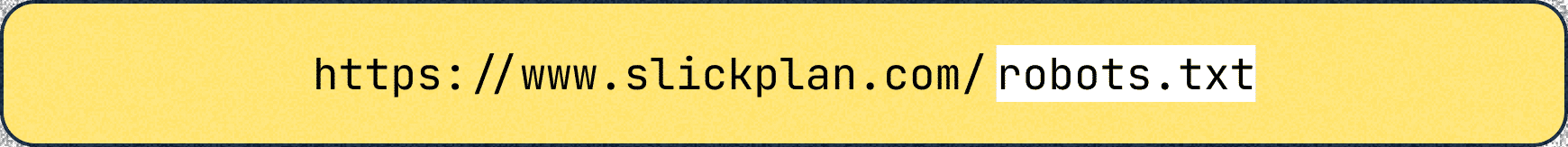 URL with robots.txt path highlighted
