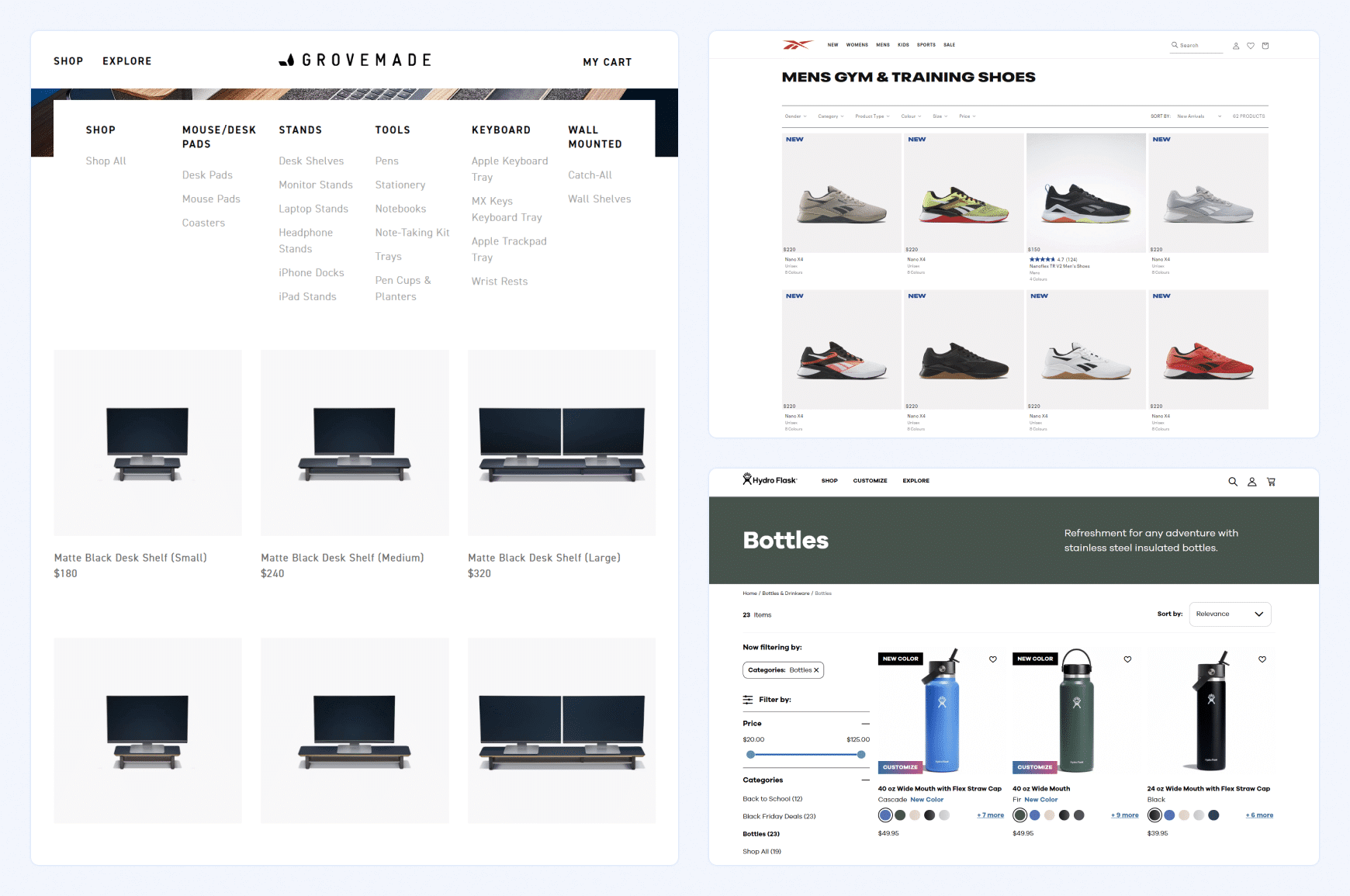 Product listings on eCommerce sites