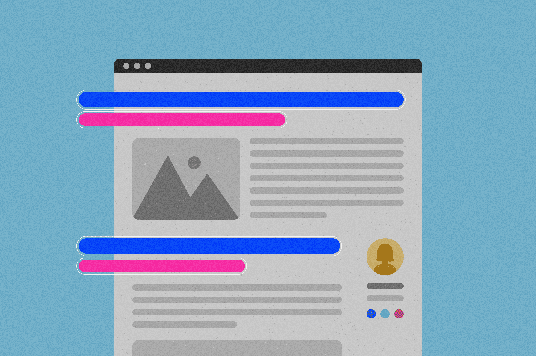 Header and subheaders highlighted in a blog post
