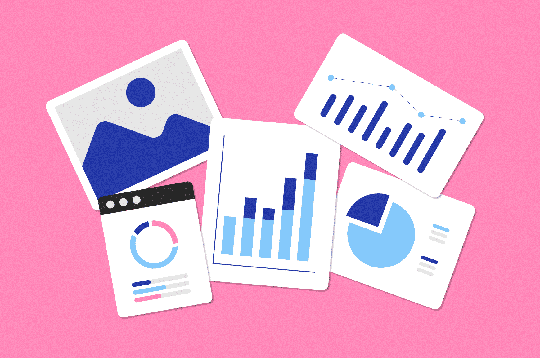 Examples of infographics and visuals for SEO content