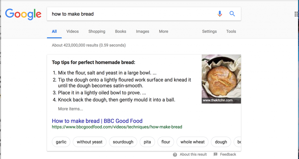 google snippet