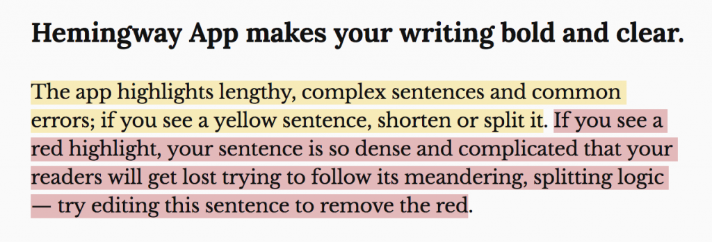 Hemingway App