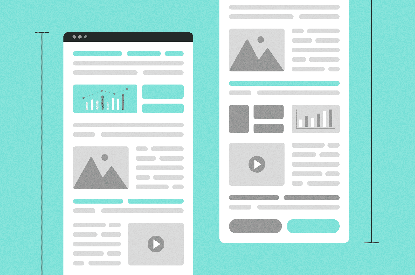 Long-form blog broken into two columns
