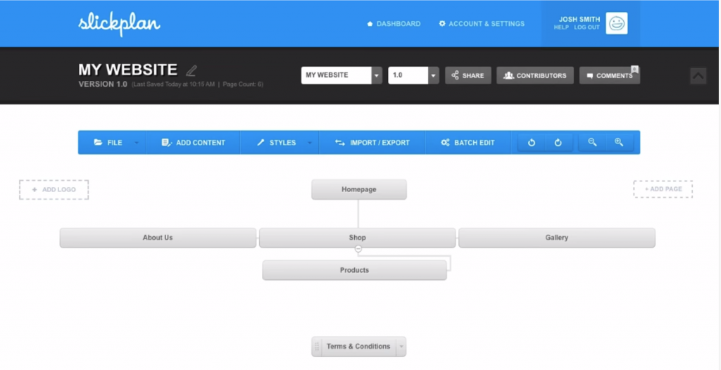 Slickplan Sitemap Builder