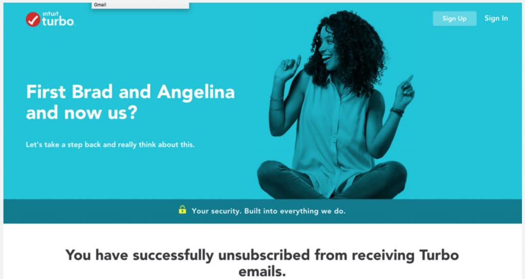 turbo tax email unsubscribe